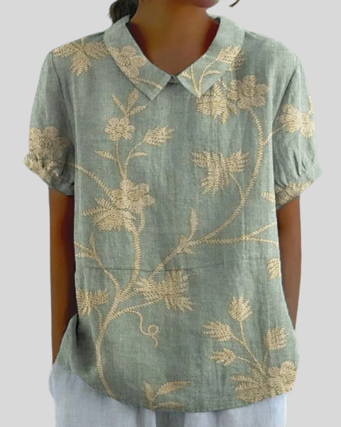 Célestine | Blouse Broderie Végétale