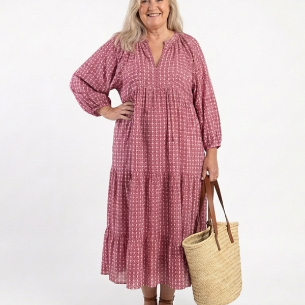 Léonie | Robe Maxi Bohème Imprimé Douceur
