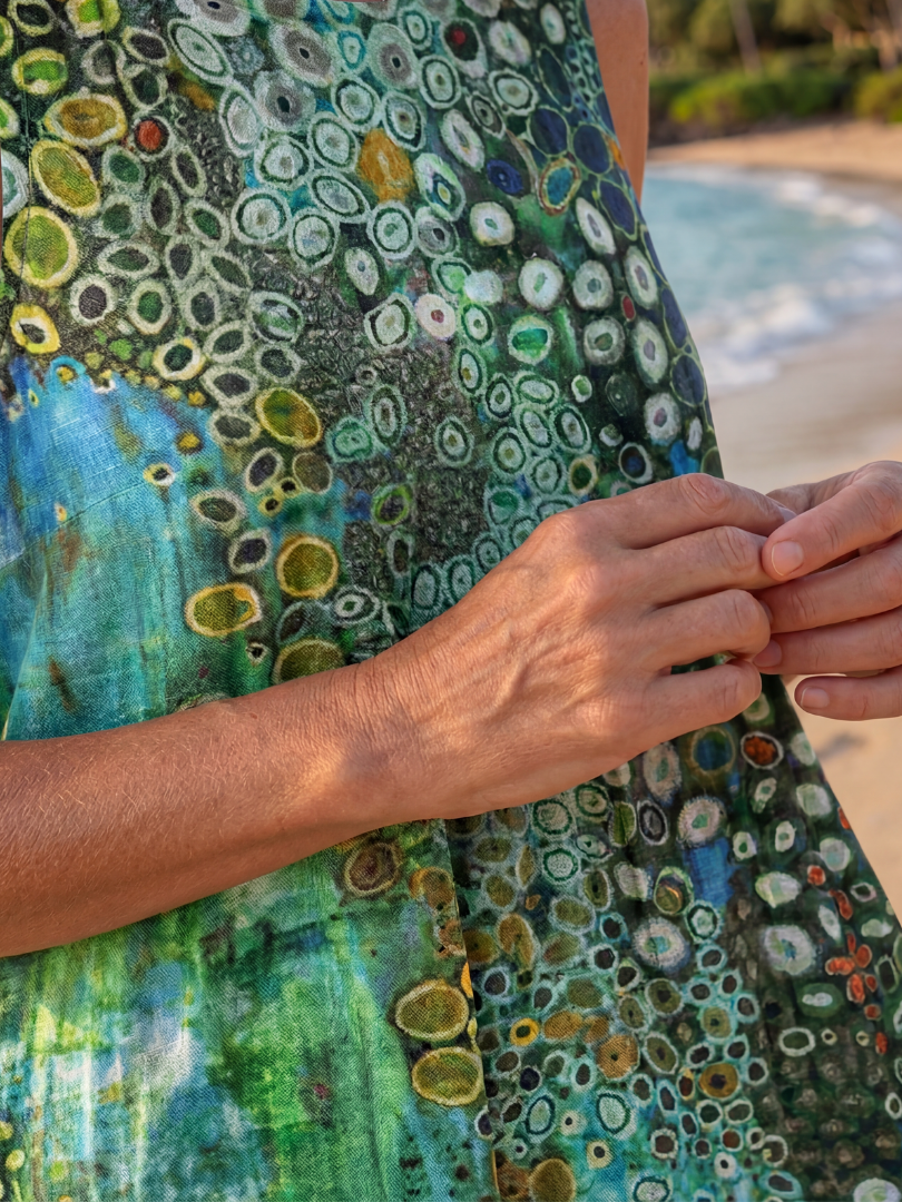 Moana | Robe Midi Mosaïque Océan