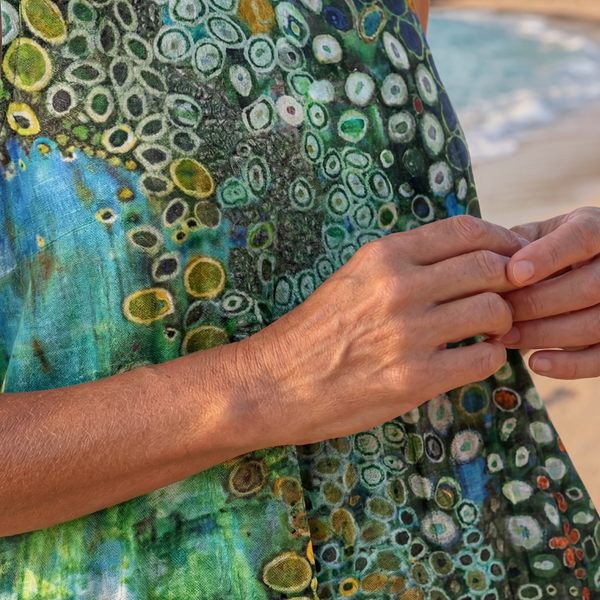 Moana | Robe Midi Mosaïque Océan