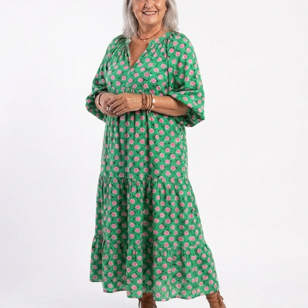 Léonie | Robe Maxi Fleurie Bohème Décontractée