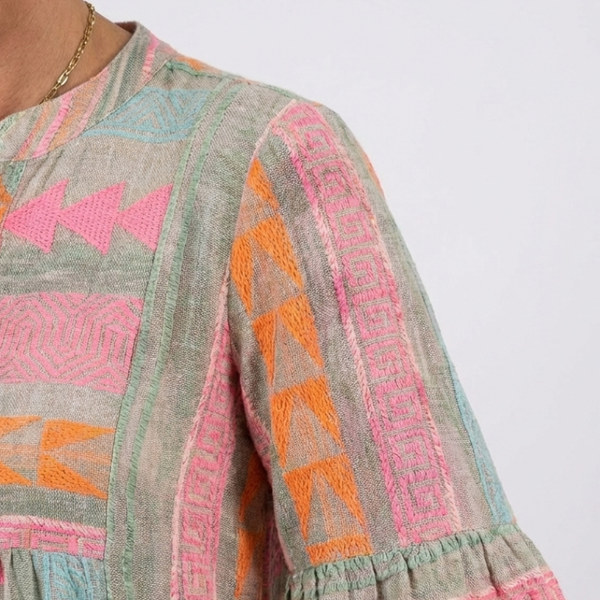 Alizée | Robe Courte Bohème Motifs Colorés