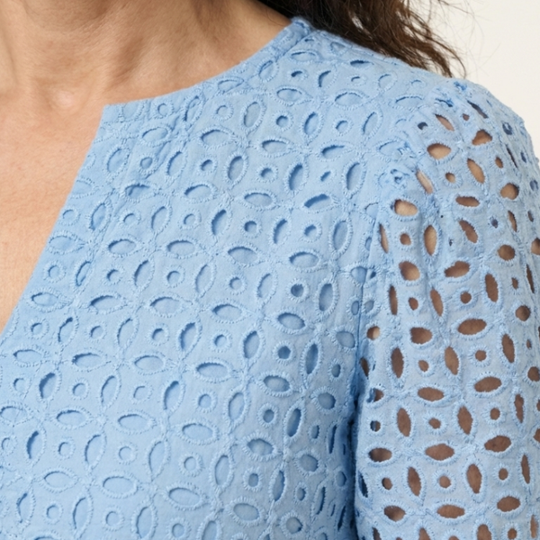 Célestine | Robe Maxi Broderie Anglaise Élégance Pure