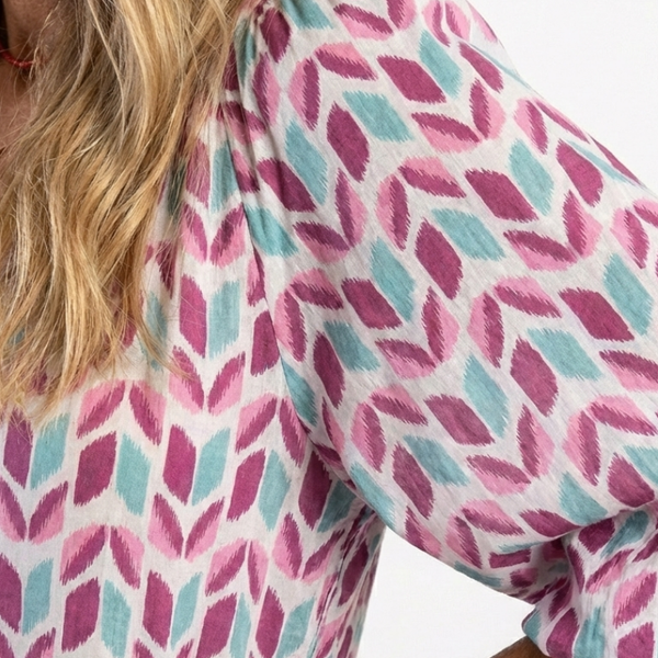 Mireya | Robe Maxi Bohème Imprimé Géométrique