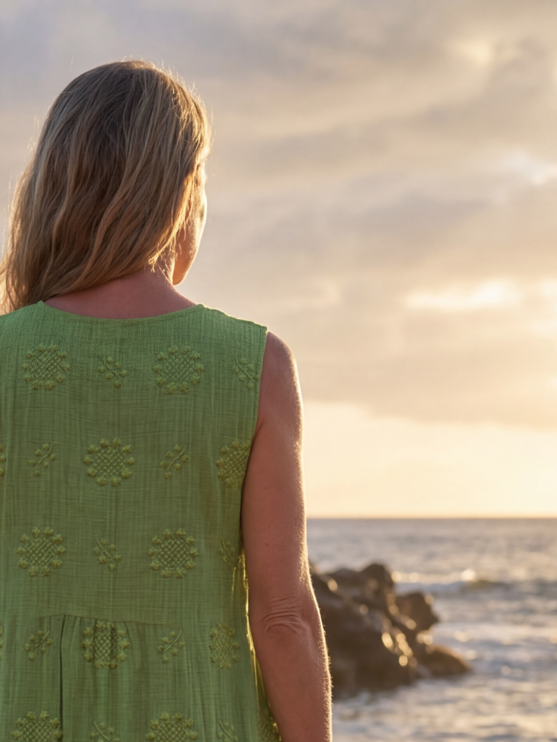 Kapua | Robe Midi Texturée de Jardin