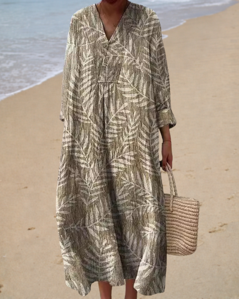 Léonie | Robe Longue Nature Élégante