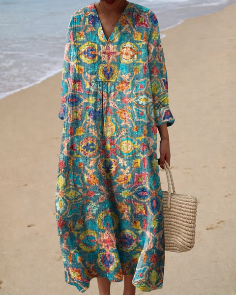 Sophie | Robe Longue Motifs Bohèmes