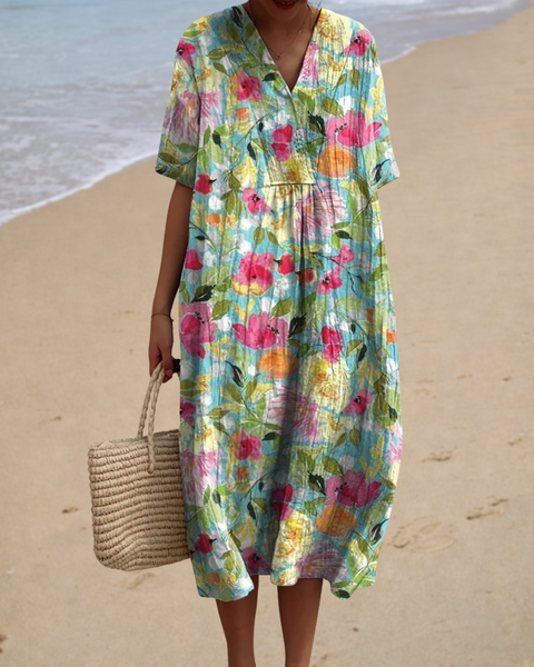 Juliette | Robe Longue Fleurie Colorée