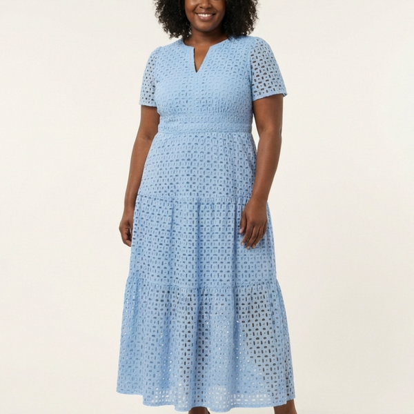 Célestine | Robe Maxi Broderie Anglaise Élégance Pure