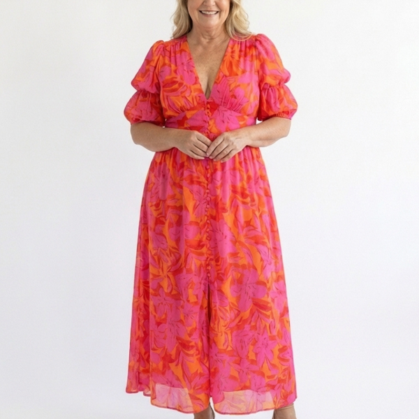 Flavie | Robe Maxi Fleurie Éclat Tropical