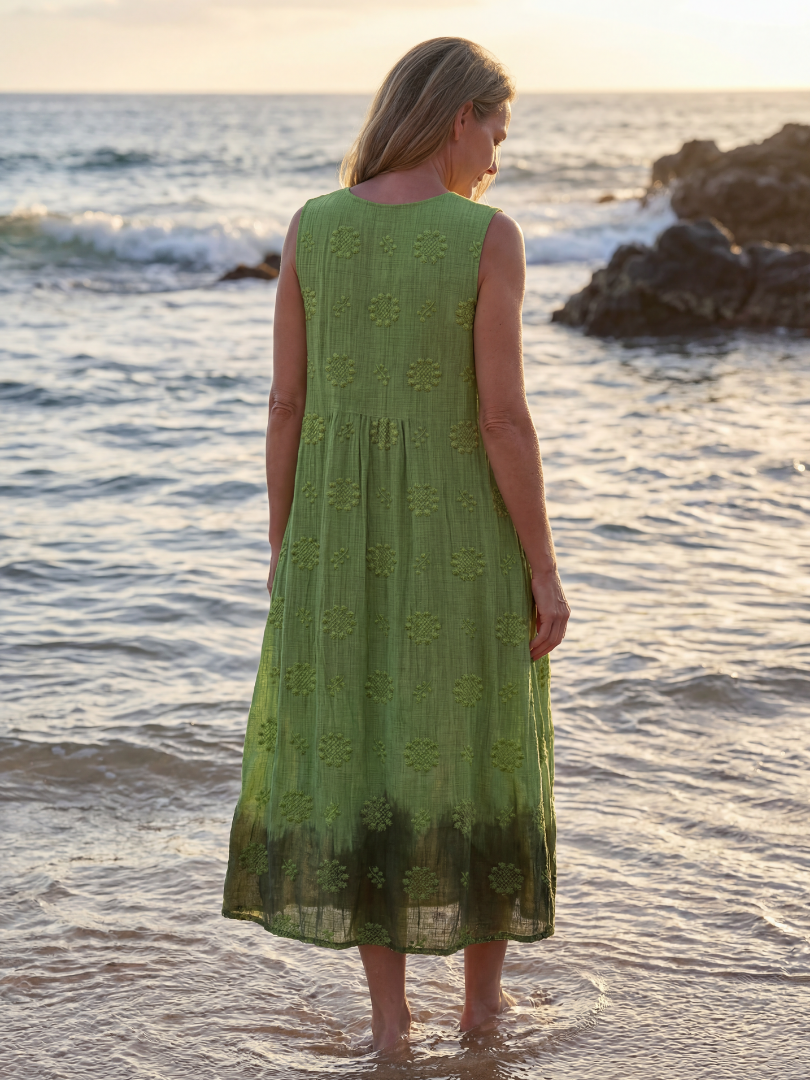 Kapua | Robe Midi Texturée de Jardin