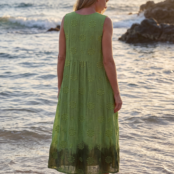 Kapua | Robe Midi Texturée de Jardin