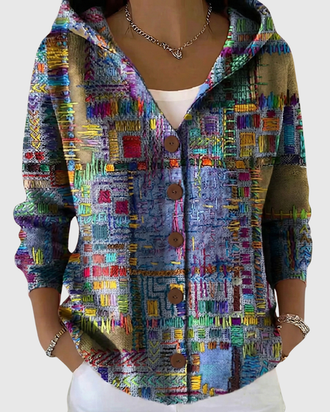 Isaline | Cardigan Artistique Vibrant
