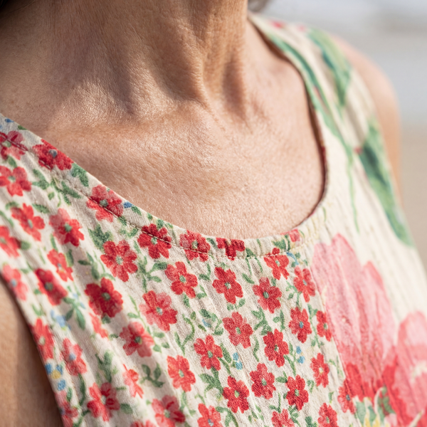 Kira | Robe Midi Florale Côtière