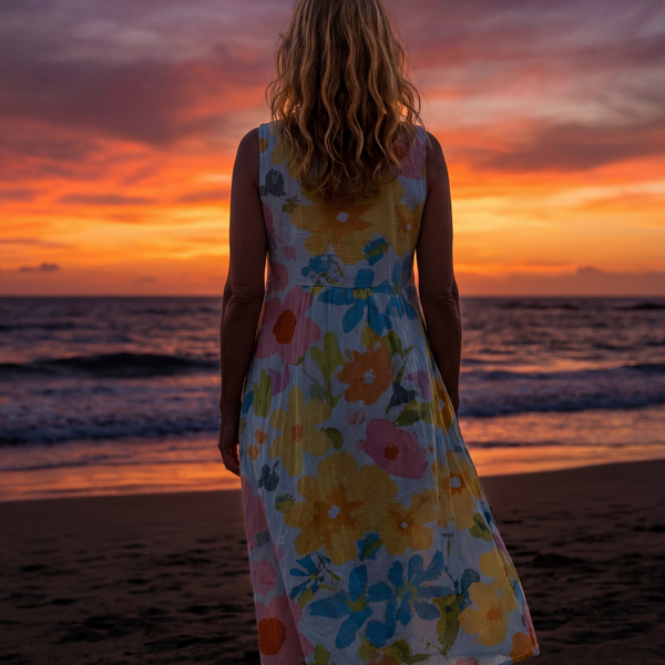 Talia | Robe Midi à Texture Côtière