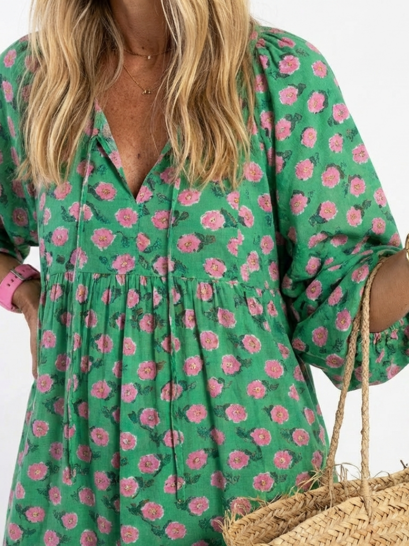 Léonie | Robe Maxi Fleurie Bohème Décontractée