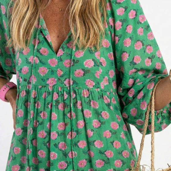 Léonie | Robe Maxi Fleurie Bohème Décontractée