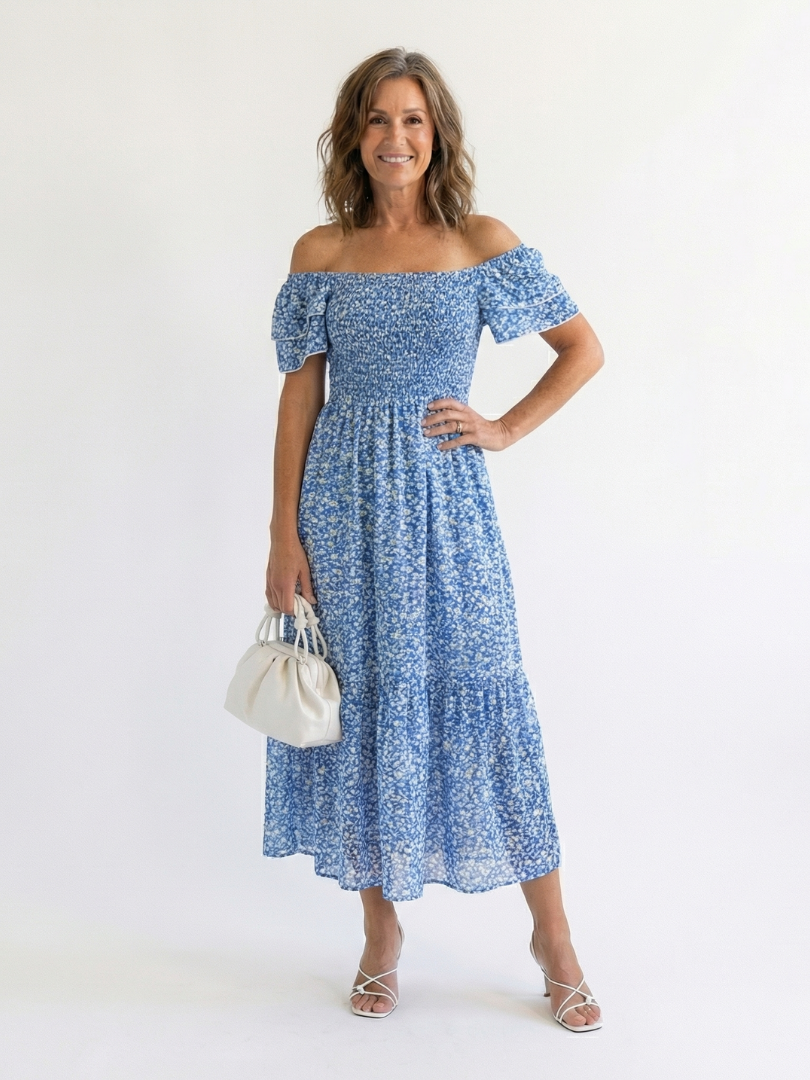 Juliette | Robe Maxi Fleurie Smockée Romantique