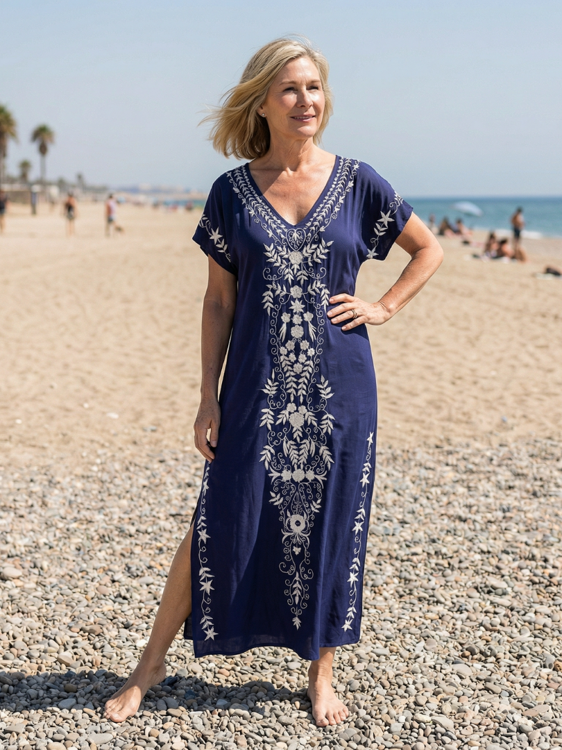 Elyra | Robe Midi Légère Drapée
