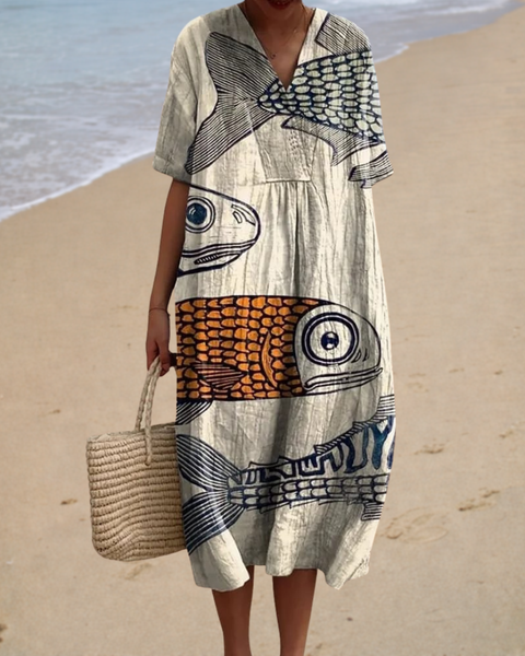 Bérénice | Robe Midi Artistique