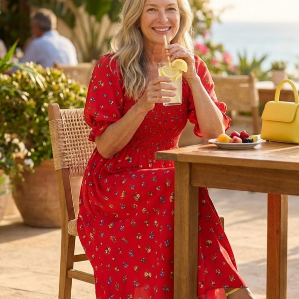 Camille | Robe Maxi Fleurie Smockée Élégance
