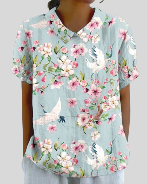 Élina | Blouse Florale Gracieuse