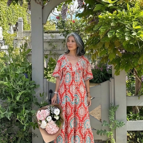 Sienna | Robe Maxi Bohème Imprimé Ethnique