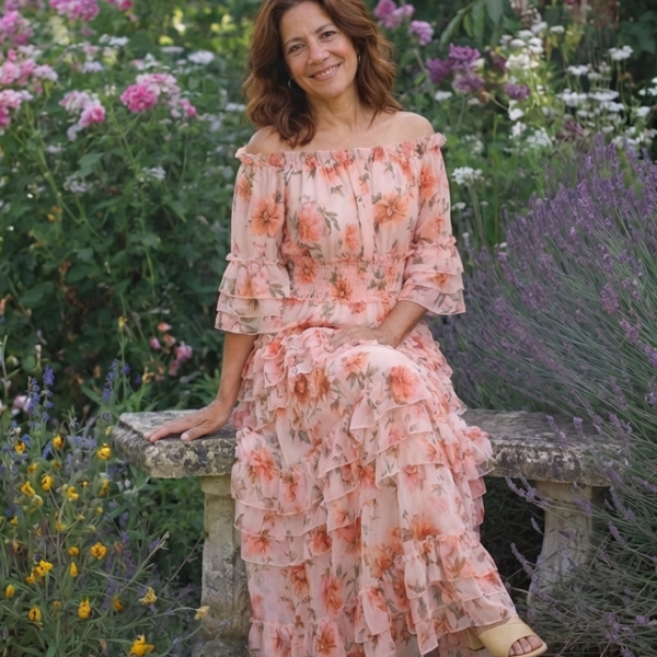 Isaline | Robe Maxi Fleurie Volants Romantiques