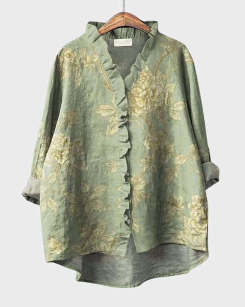 Léontine | Blouse Volants Raffinée