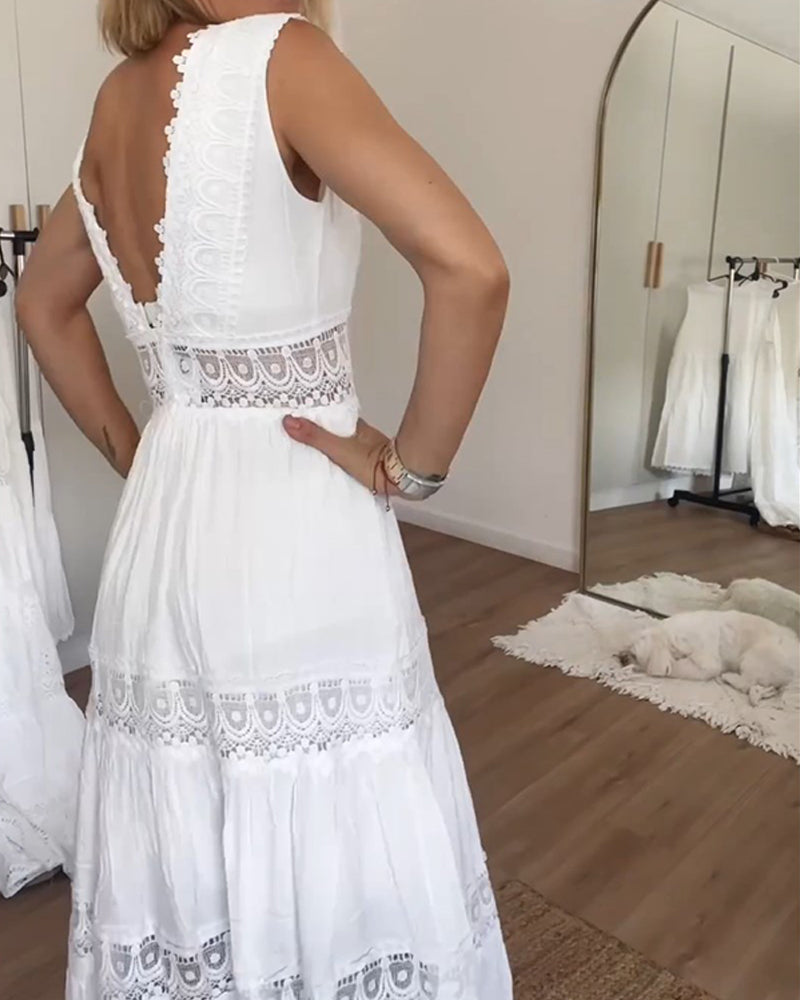 Amandine | Robe Maxi Dentelle