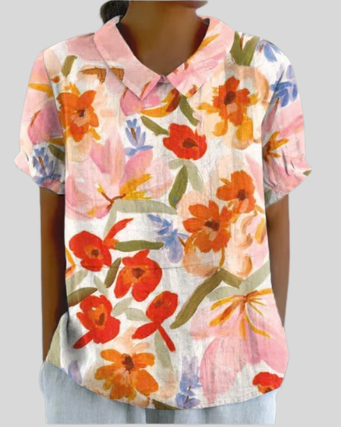Évelyne | Blouse Florale Expressive