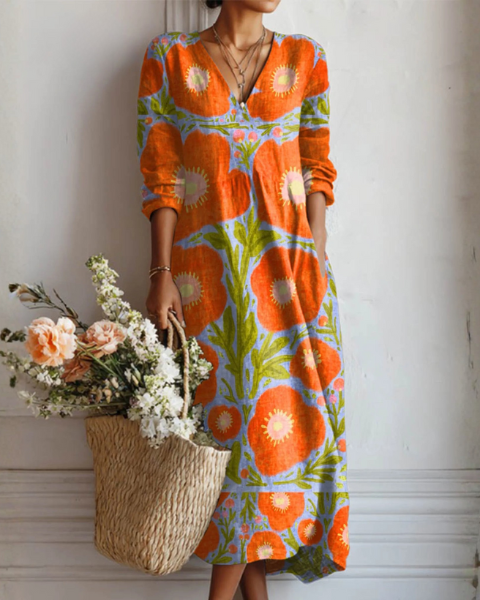Mireille | Robe Imprimée Fleur Vintage