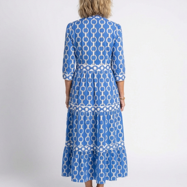 Capucine | Robe Maxi Graphique Élégance Chic