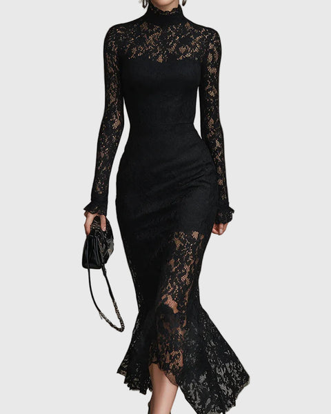 Séraphine | Robe Maxi Dentelle Élégante