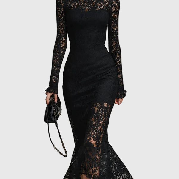 Séraphine | Robe Maxi Dentelle Élégante
