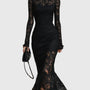 Séraphine | Robe Maxi Dentelle Élégante