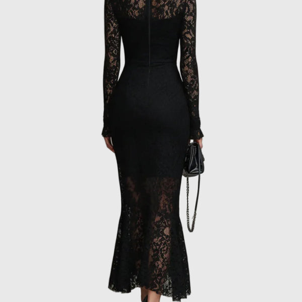 Séraphine | Robe Maxi Dentelle Élégante