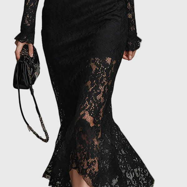 Séraphine | Robe Maxi Dentelle Élégante