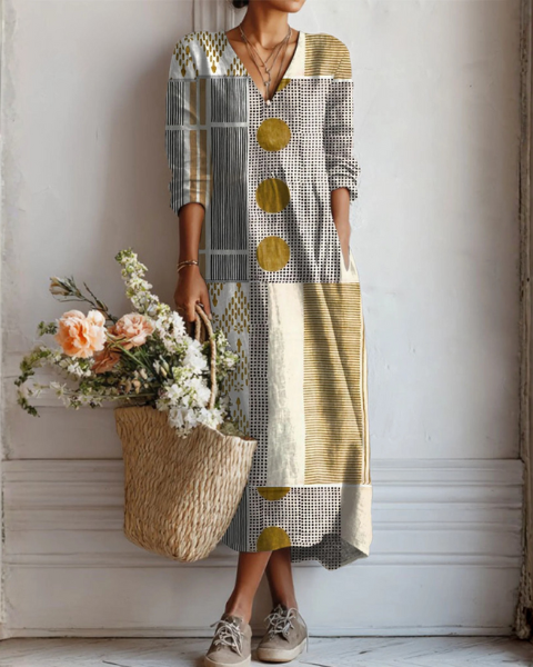 Solène | Robe Imprimée Contemporaine