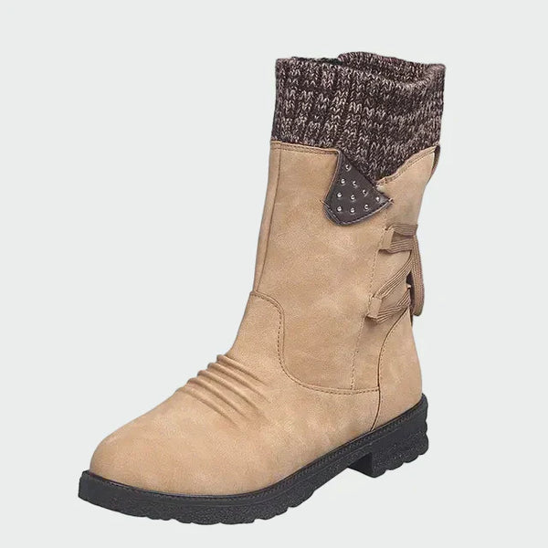 Maëlle | Bottines Hiver Tricot & Suédé
