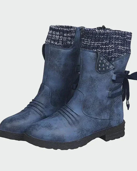 Maëlle | Bottines Hiver Tricot & Suédé