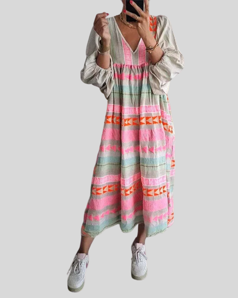 Éléonore | Robe Bohème Patchwork