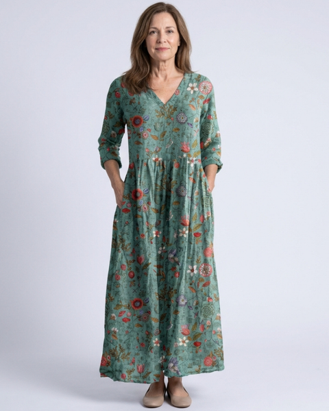 Armelle | Robe Maxi Fleurie Confort Naturel