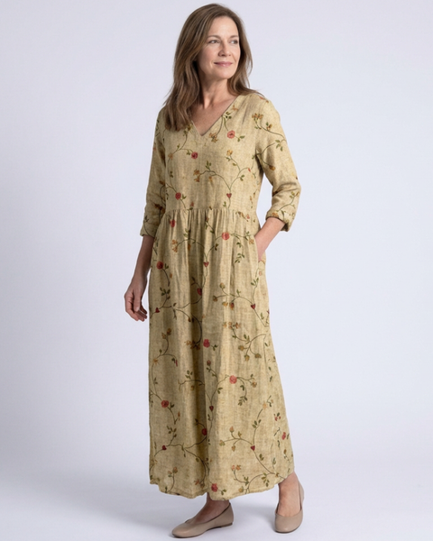 Armelle | Robe Maxi Fleurie Confort Naturel