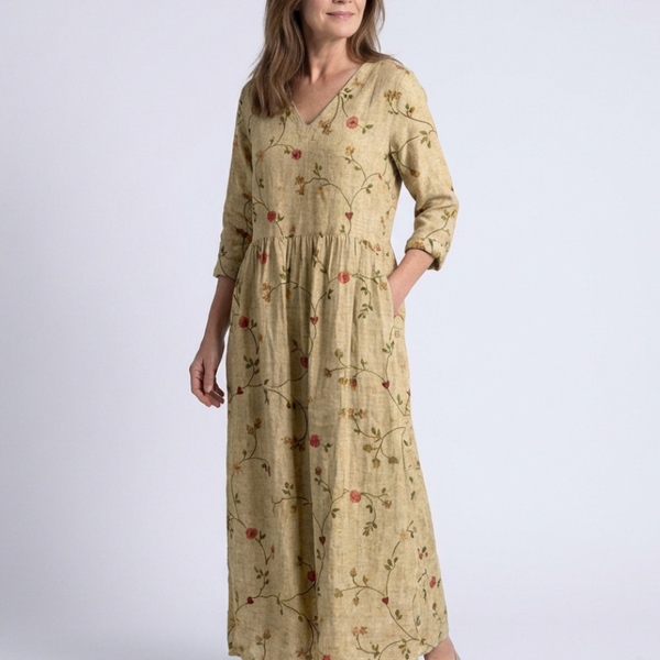 Armelle | Robe Maxi Fleurie Confort Naturel