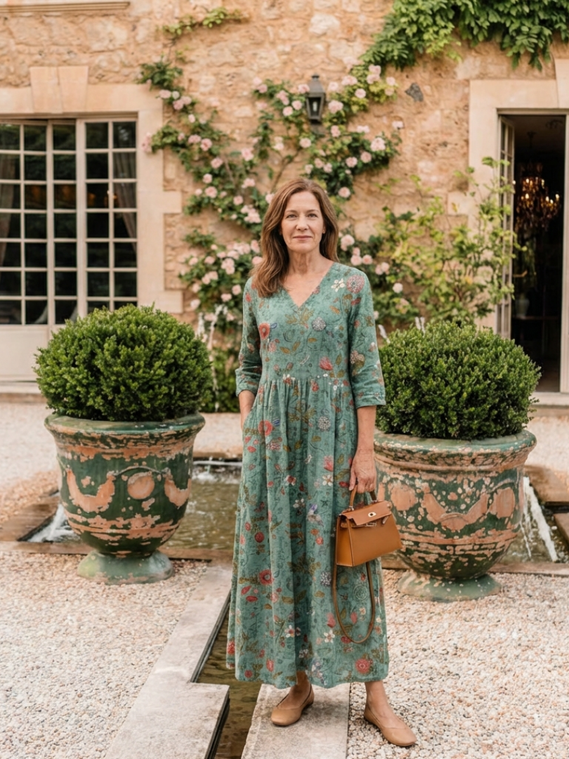 Armelle | Robe Maxi Fleurie Confort Naturel
