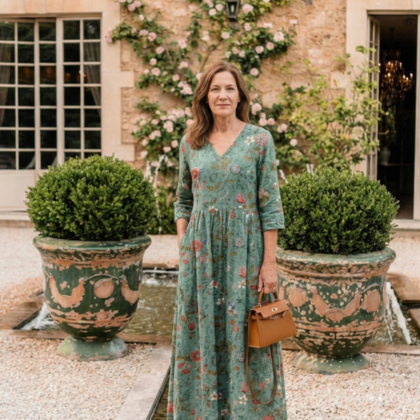 Armelle | Robe Maxi Fleurie Confort Naturel