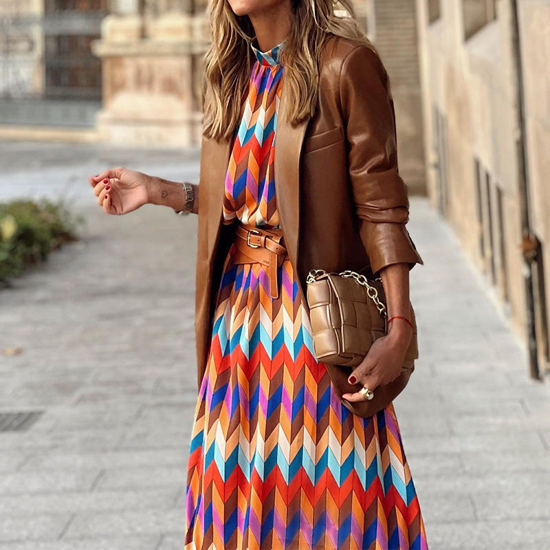 Cassandra | Robe Midi Graphique