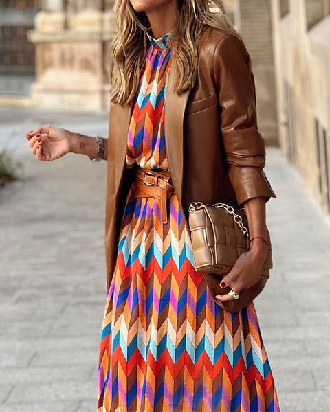 Cassandra | Robe Midi Graphique