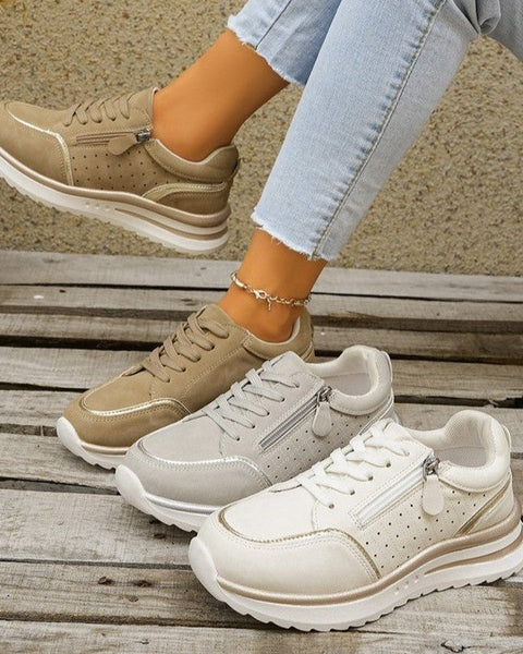 Émilie | Baskets Zip Confort Élégant